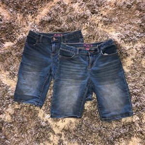Two Pairs of Bermuda Jean Shorts